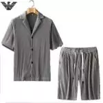 ea7 armani ensembles de survetement manche courte shirt and short sets ea2024 gris